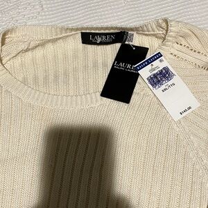 Ralph Lauren Cream Crew Neck Sweater